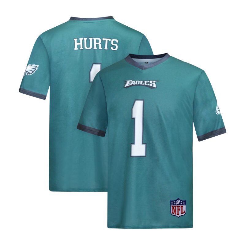 Mens Jalen Hurts Jersey (Green Color) Philadelphia Eagles Jersey - HEMSELA